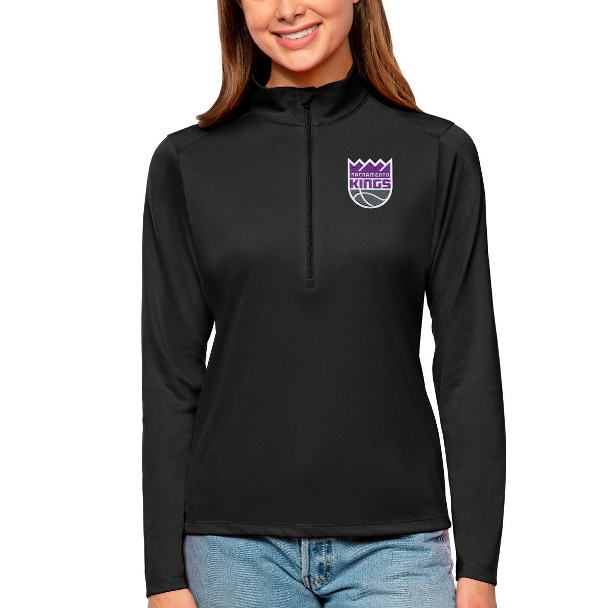 Sacramento Kings Antigua Women's Tribute Half-Zip Top
