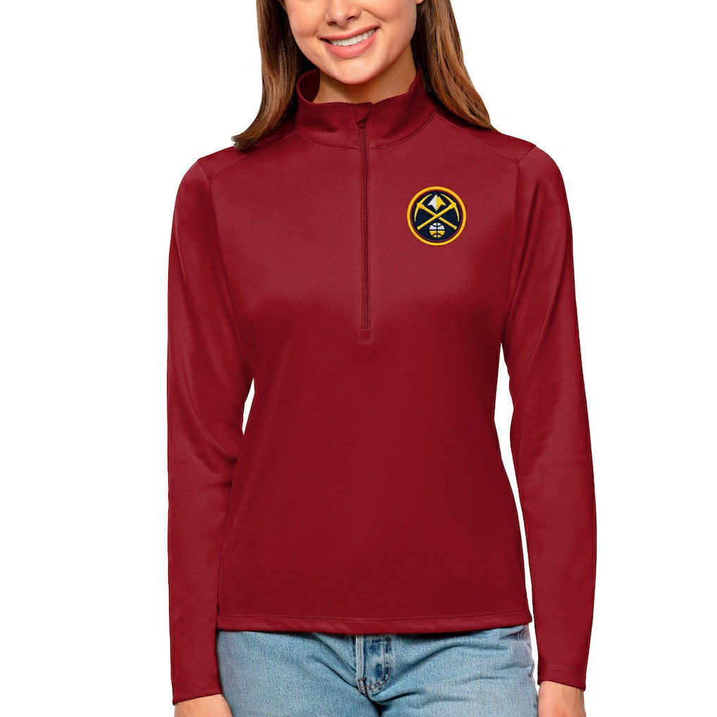 Denver Nuggets Antigua Women's Tribute Half-Zip Top sale