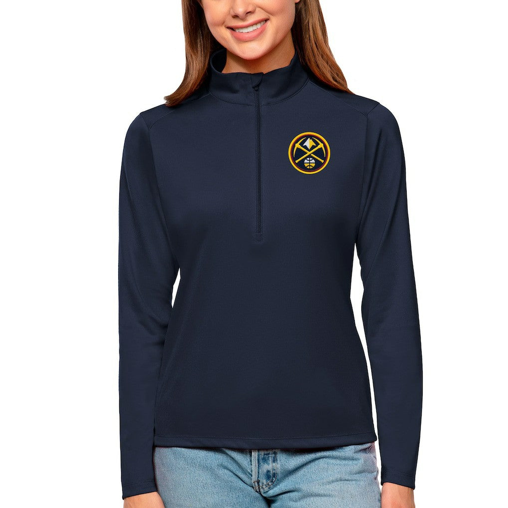 Denver Nuggets Antigua Women's Tribute Half-Zip Top sale