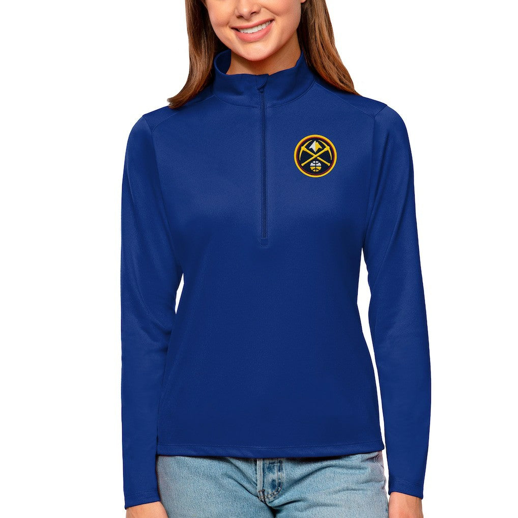 Denver Nuggets Antigua Women's Tribute Half-Zip Top sale