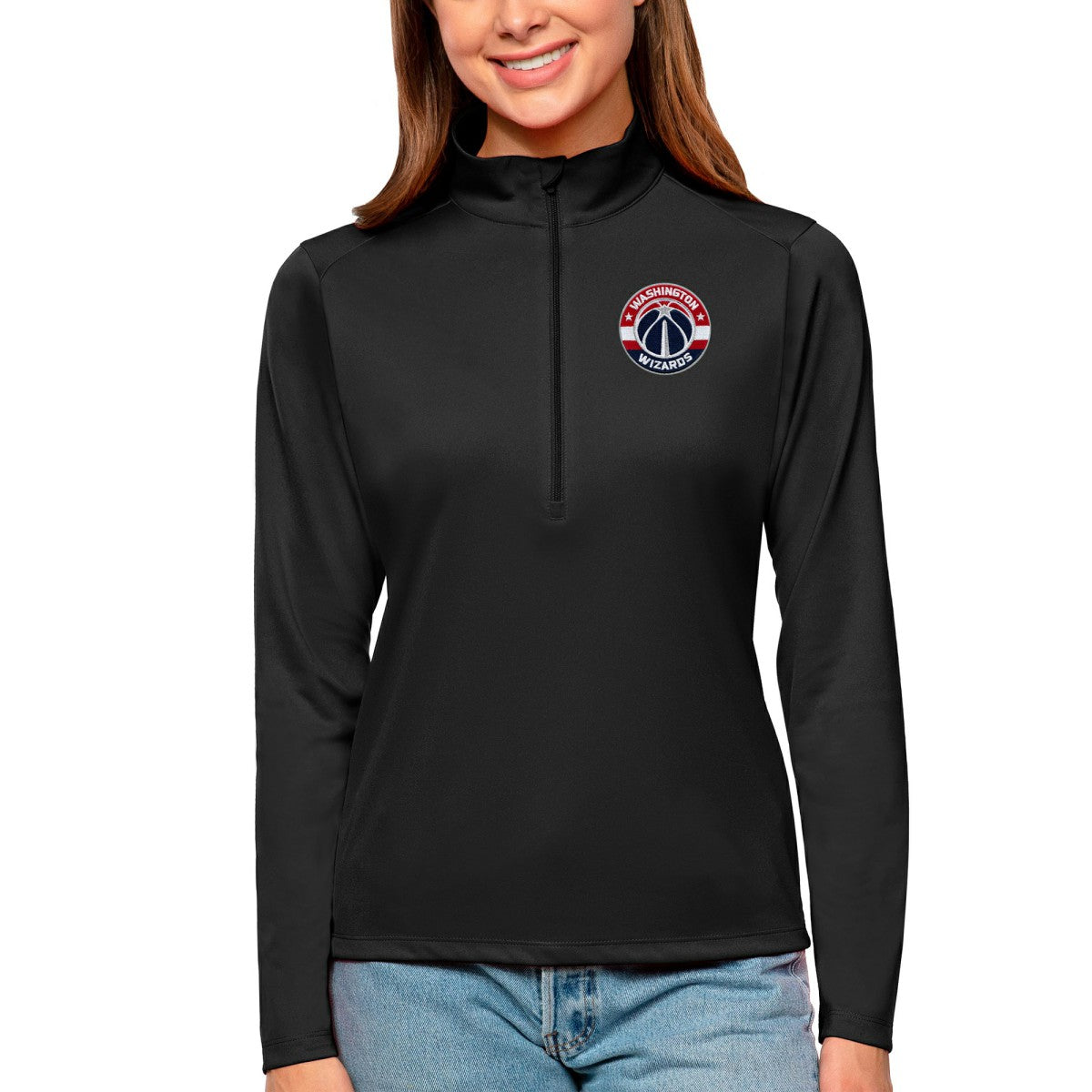 Washington Wizards Antigua Women's Tribute Half-Zip Top