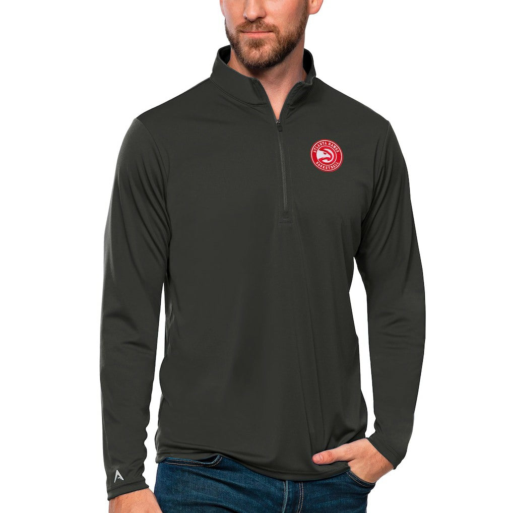 Atlanta Hawks Antigua Tribute Quarter-Zip Pullover Top