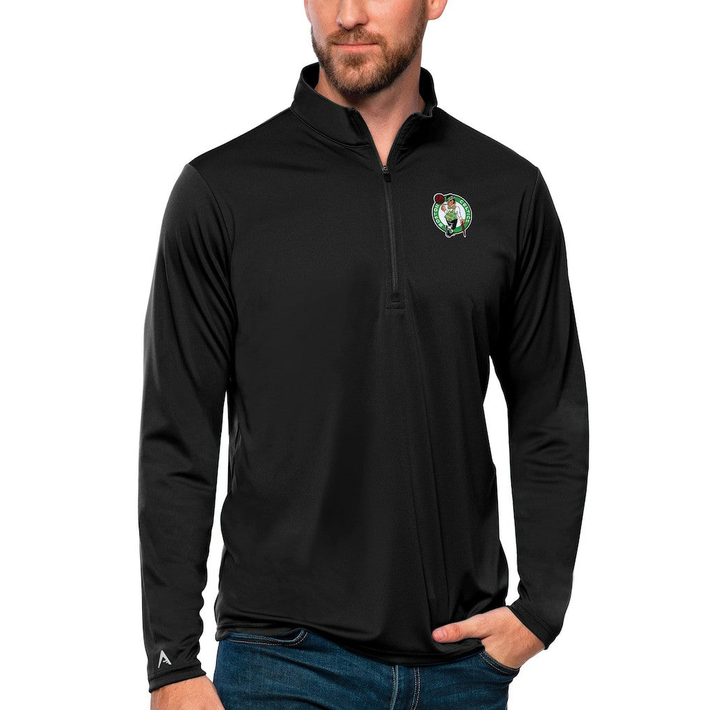 Boston Celtics Antigua Tribute Quarter-Zip Pullover Top