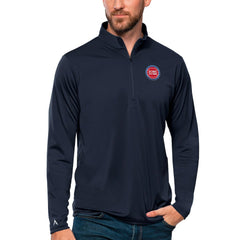 Detroit Pistons Antigua Tribute Quarter-Zip Pullover Top sale
