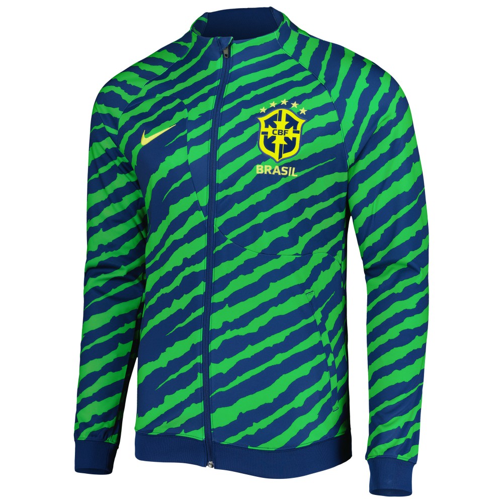 Brazil National Team 2022 Academy Pro Anthem Performance Raglan Full-Zip Jacket
