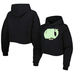 Boston Celtics Lusso Women's Layla World Tour Cropped Pullover Hoodie