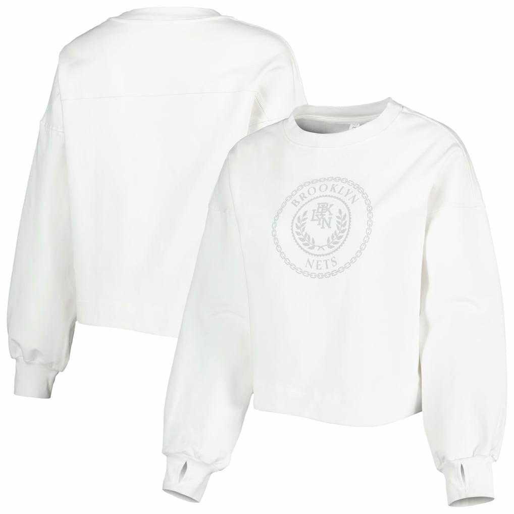 Brooklyn Nets Lusso Women's Lola Ball and Chain Pullover Sweatshirt