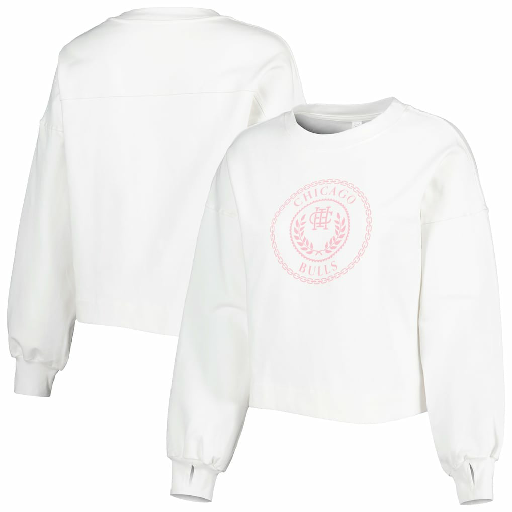 Chicago Bulls Lusso Women's Lola Ball and Chain Pullover Sweatshirt