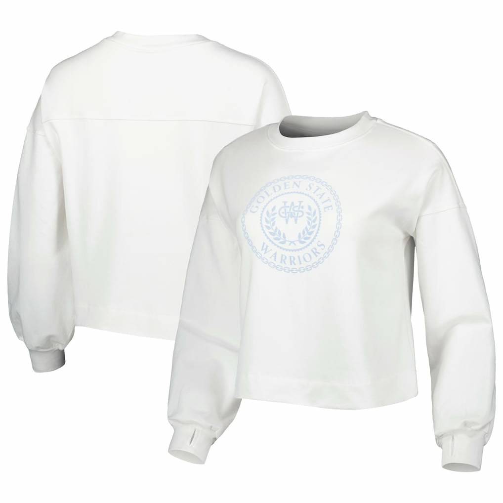 Golden State Warriors Lusso Women's Lola Ball and Chain Pullover Sweatshirt sale