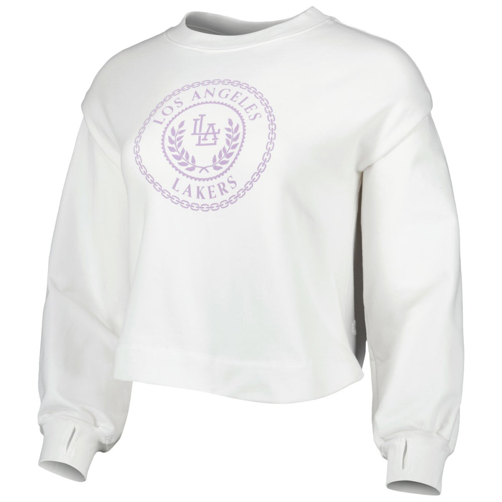 Los Angeles Lakers Lusso Women's Lola Ball and Chain Pullover Sweatshirt