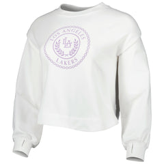 Los Angeles Lakers Lusso Women's Lola Ball and Chain Pullover Sweatshirt
