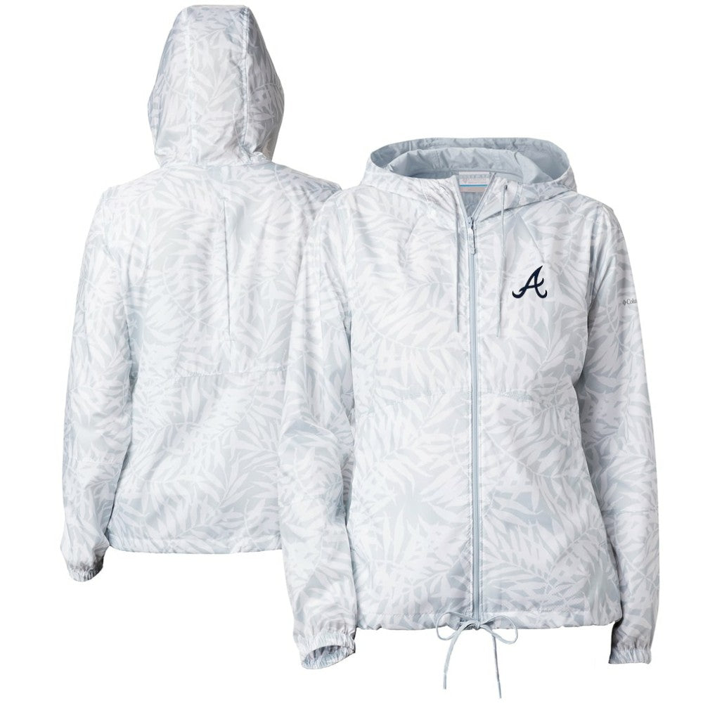 Gray Atlanta Braves Columbia Women's Flash Forward Full-Zip Windbreaker Jacket