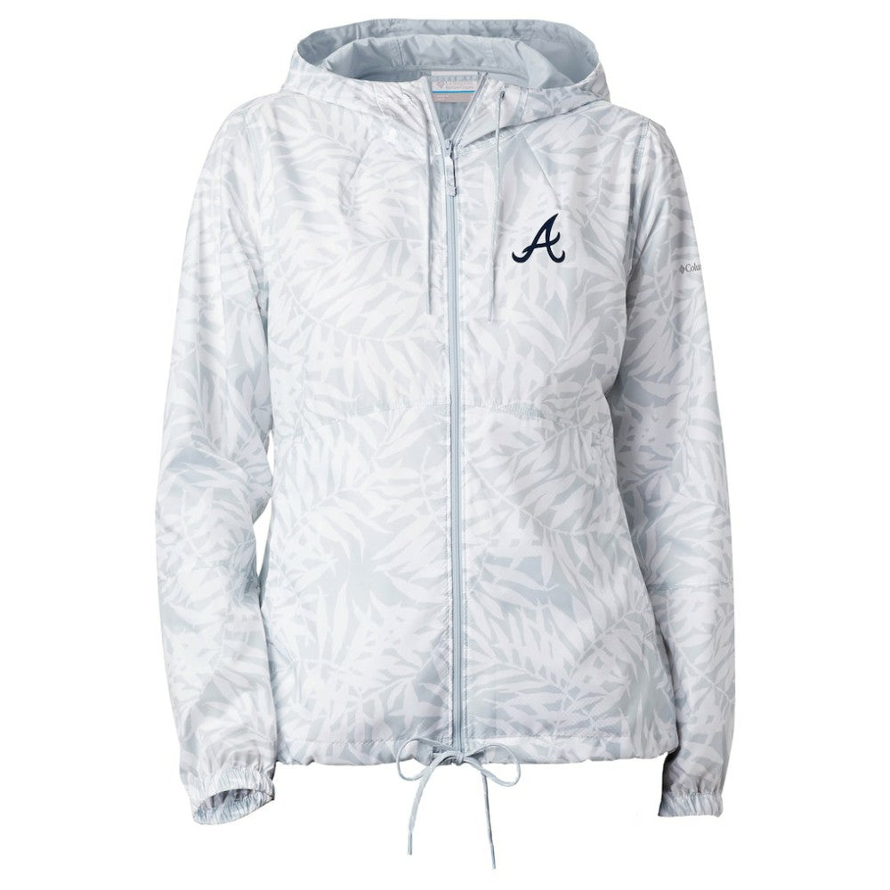 Gray Atlanta Braves Columbia Women's Flash Forward Full-Zip Windbreaker Jacket