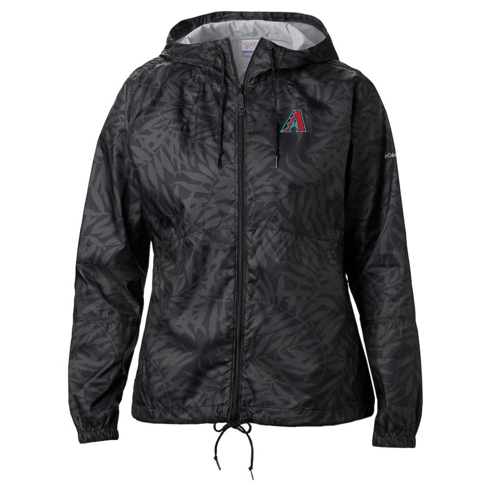 Black Arizona Diamondbacks Columbia Women's Flash Forward Full-Zip Windbreaker Jacket