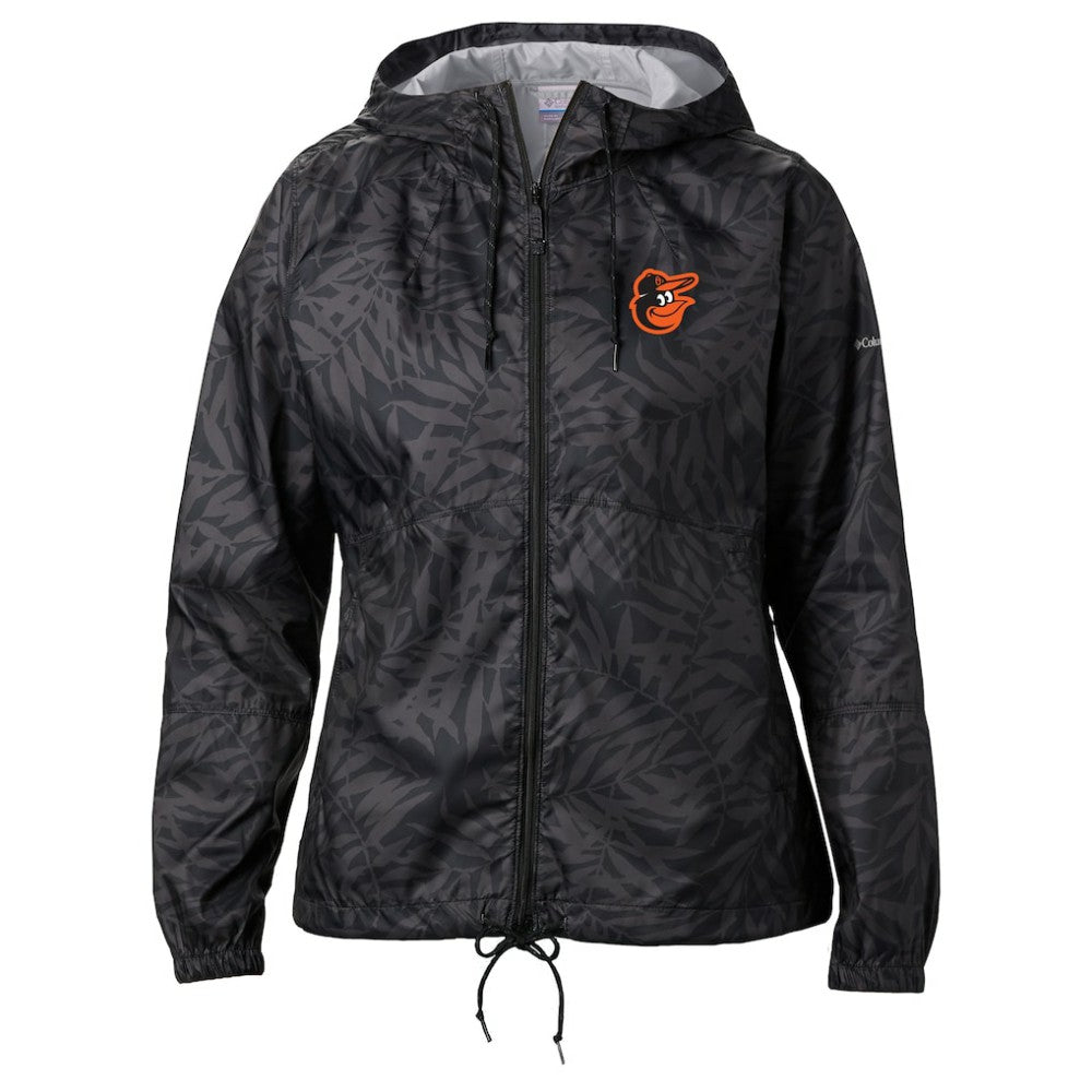 Black Baltimore Orioles Columbia Women's Flash Forward Full-Zip Windbreaker Jacket