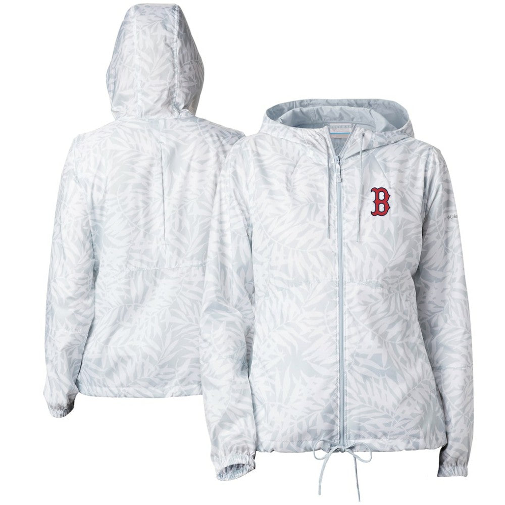 Gray Boston Red Sox Columbia Women's Flash Forward Full-Zip Windbreaker Jacket