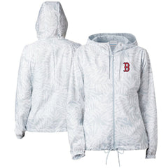 Gray Boston Red Sox Columbia Women's Flash Forward Full-Zip Windbreaker Jacket