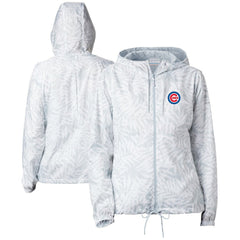 Gray Chicago Cubs Columbia Women's Flash Forward Full-Zip Windbreaker Jacket