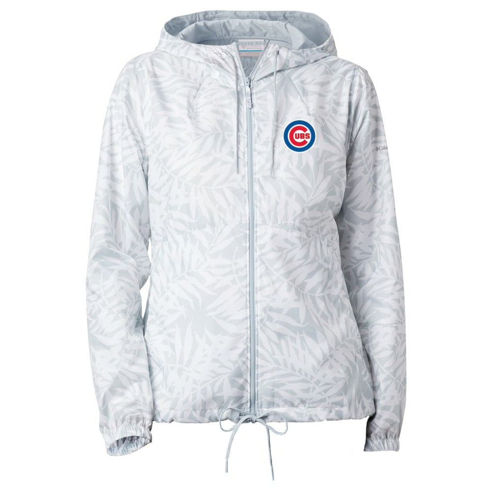Gray Chicago Cubs Columbia Women's Flash Forward Full-Zip Windbreaker Jacket