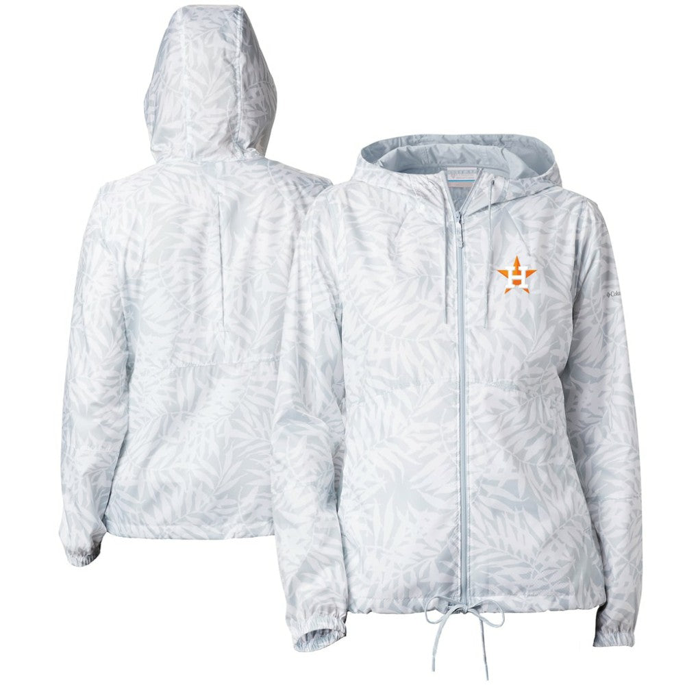 Gray Houston Astros Columbia Women's Flash Forward Full-Zip Windbreaker Jacket
