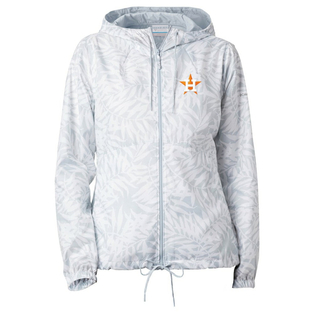 Gray Houston Astros Columbia Women's Flash Forward Full-Zip Windbreaker Jacket