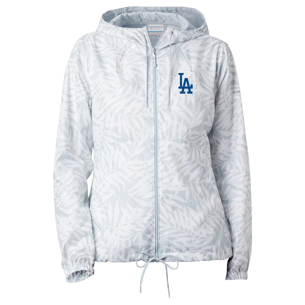 White Los Angeles Dodgers Columbia Women's Flash Forward Full-Zip Windbreaker Jacket