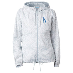 White Los Angeles Dodgers Columbia Women's Flash Forward Full-Zip Windbreaker Jacket