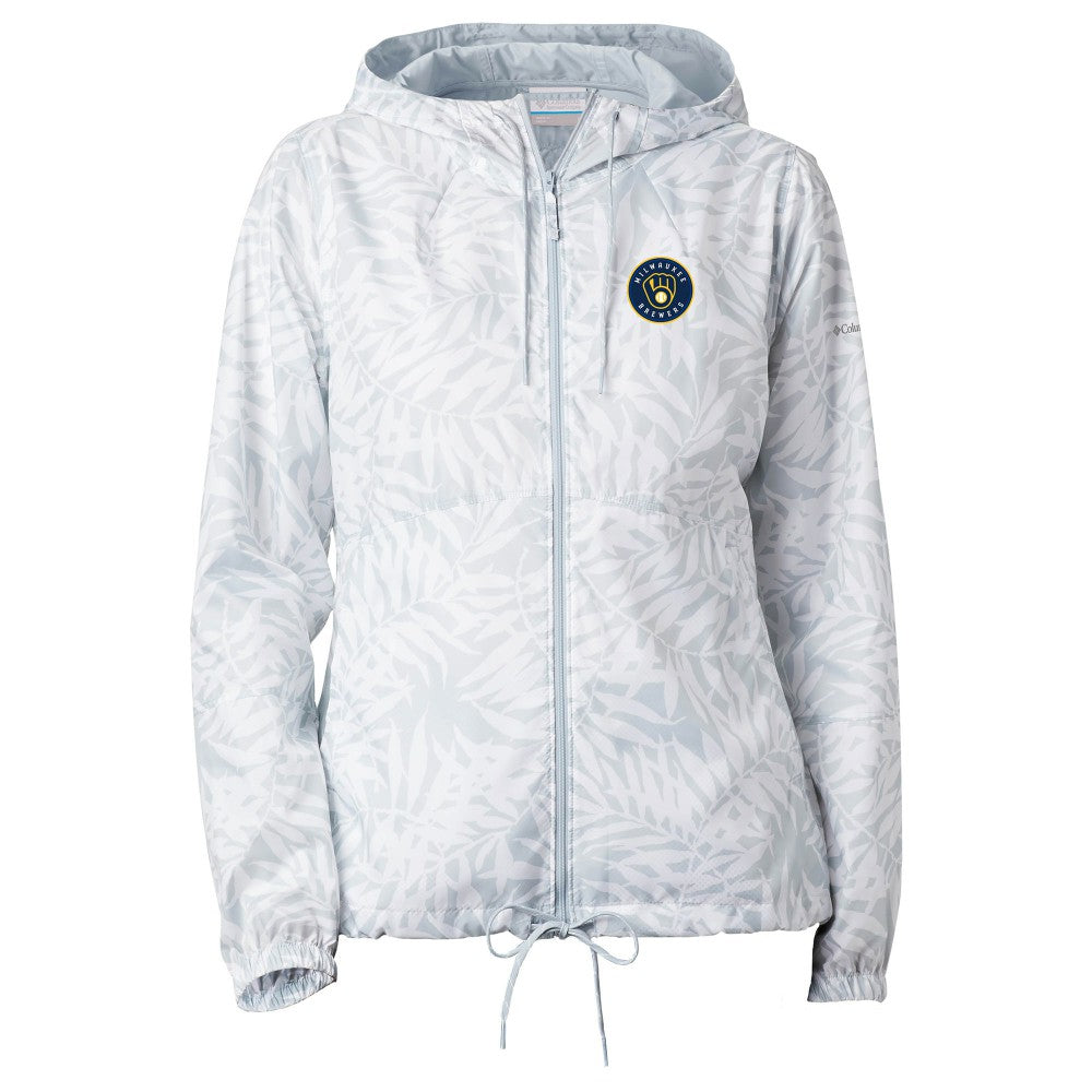 Gray Milwaukee Brewers Columbia Women's Flash Forward Full-Zip Windbreaker Jacket