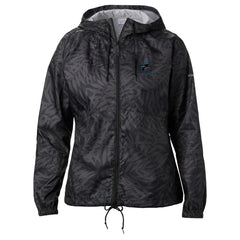 Black Miami Marlins Columbia Women's Flash Forward Full-Zip Windbreaker Jacket