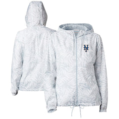 Gray New York Mets Columbia Women's Flash Forward Full-Zip Windbreaker Jacket