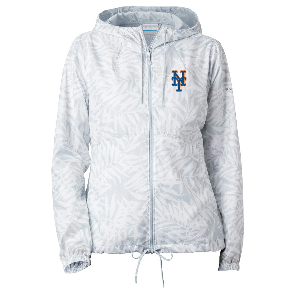 Gray New York Mets Columbia Women's Flash Forward Full-Zip Windbreaker Jacket