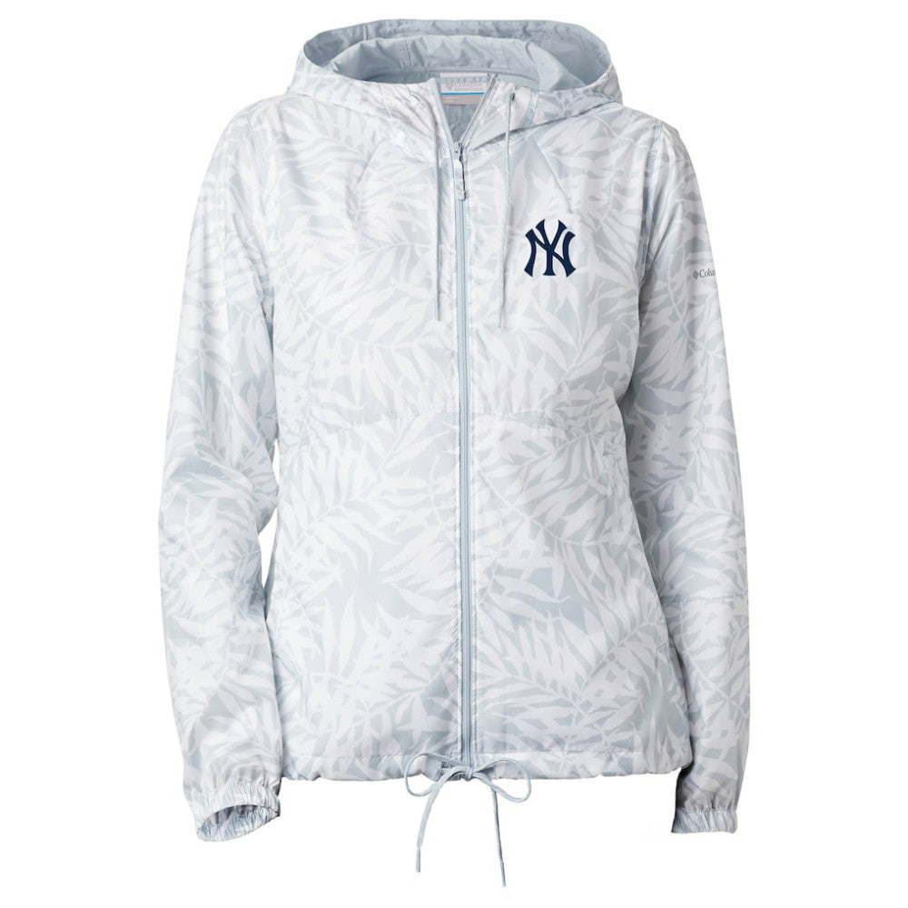 Gray New York Yankees Columbia Women's Flash Forward Full-Zip Windbreaker Jacket