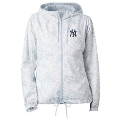 Gray New York Yankees Columbia Women's Flash Forward Full-Zip Windbreaker Jacket