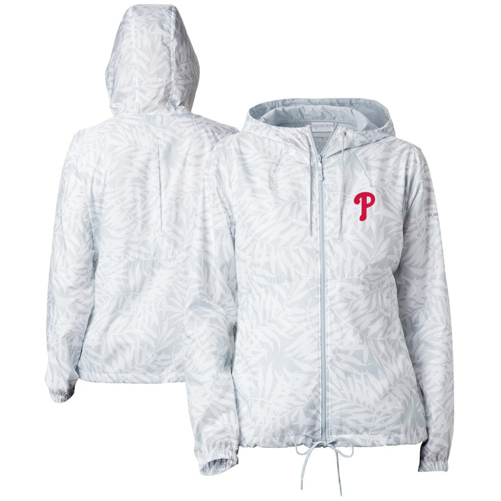 Gray Philadelphia Phillies Columbia Women's Flash Forward Full-Zip Windbreaker Jacket