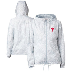 Gray Philadelphia Phillies Columbia Women's Flash Forward Full-Zip Windbreaker Jacket