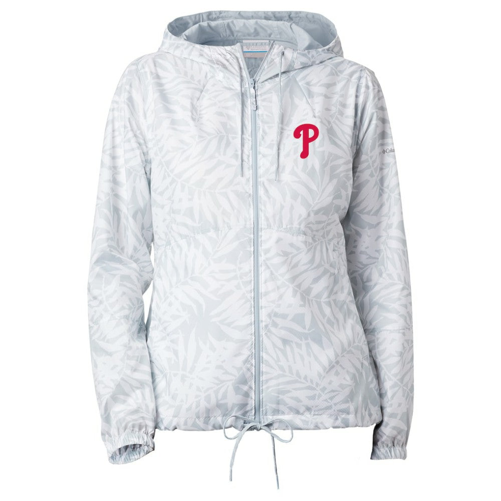 Gray Philadelphia Phillies Columbia Women's Flash Forward Full-Zip Windbreaker Jacket