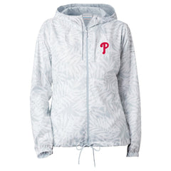Gray Philadelphia Phillies Columbia Women's Flash Forward Full-Zip Windbreaker Jacket
