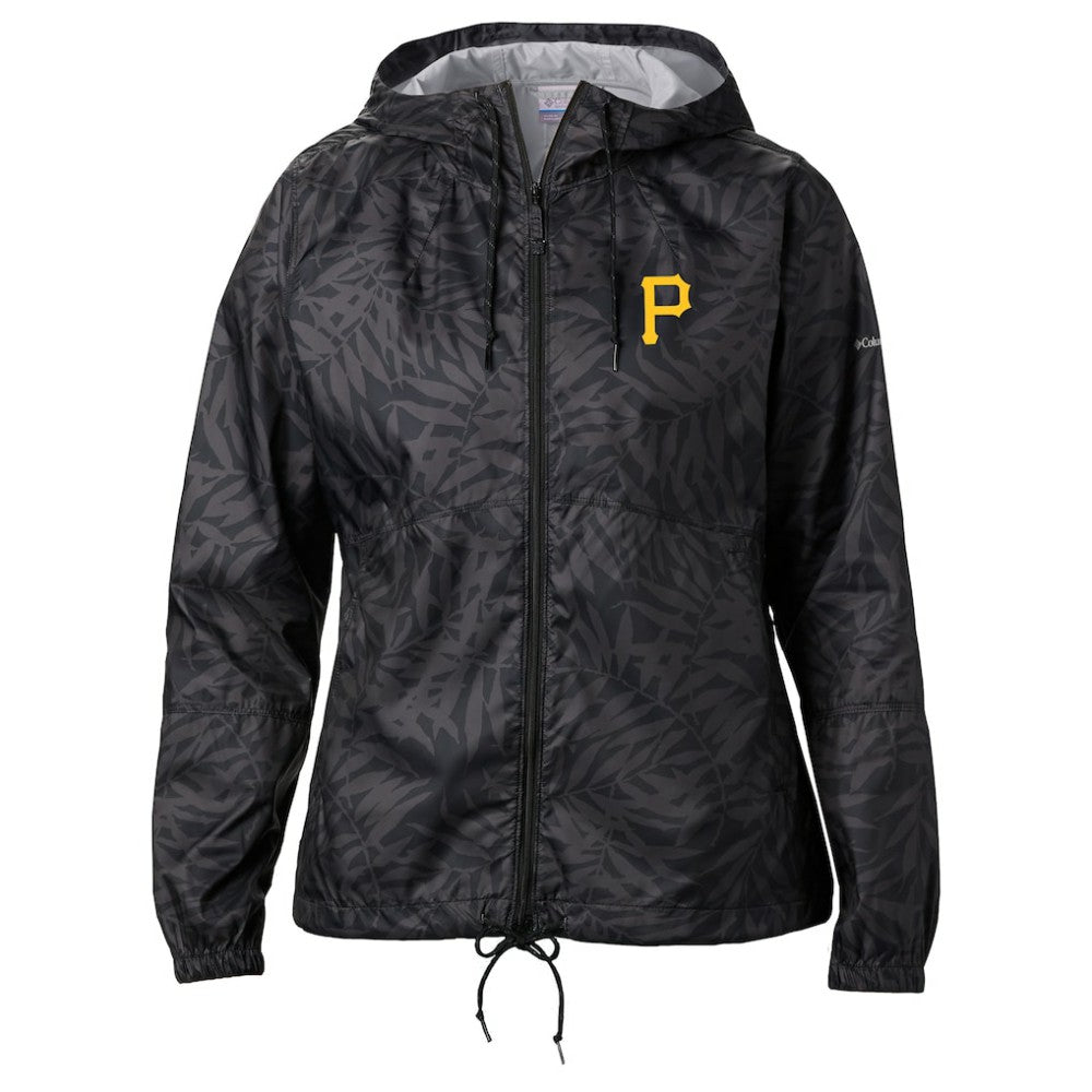 Black Pittsburgh Pirates Columbia Women's Team Flash Forward Full-Zip Windbreaker Jacket