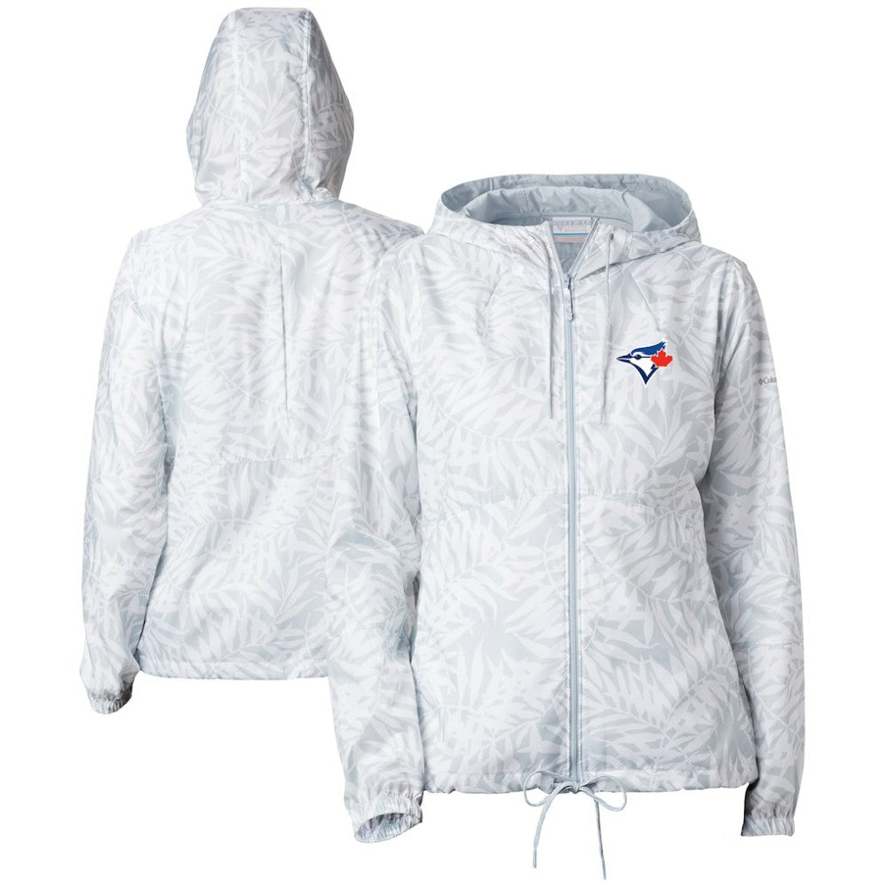 White Toronto Blue Jays Columbia Women's Flash Forward Full-Zip Windbreaker Jacket