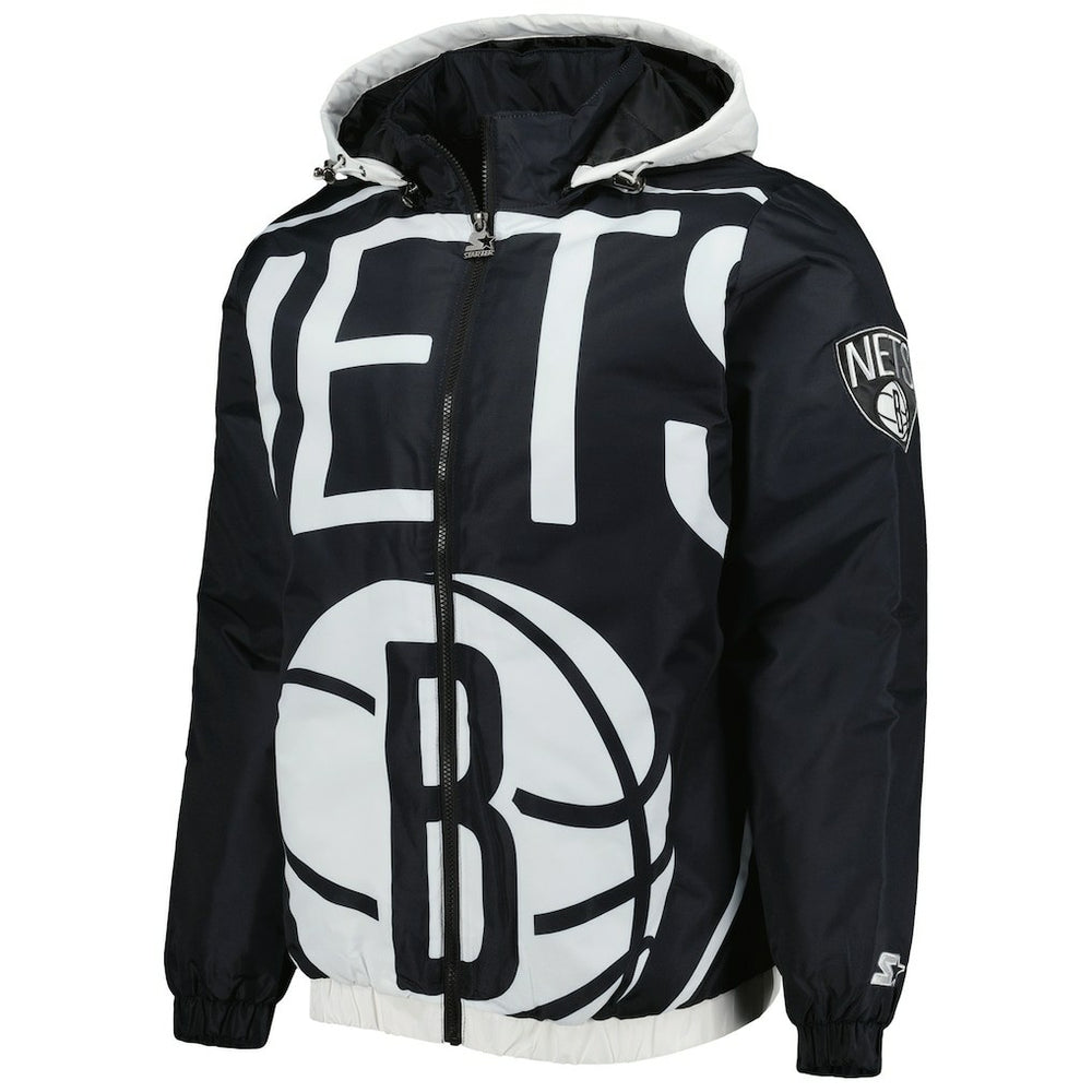 Brooklyn Nets Starter The Triple Double Full-Zip Hoodie Jacket