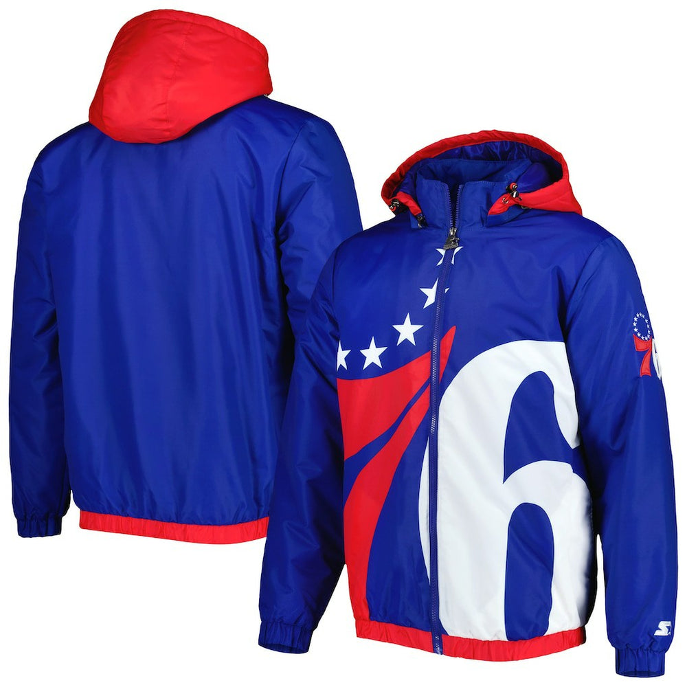 Philadelphia 76ers Starter The Triple Double Full-Zip Hoodie Jacket