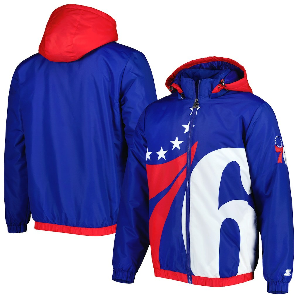 Philadelphia 76ers Starter The Triple Double Full-Zip Hoodie Jacket