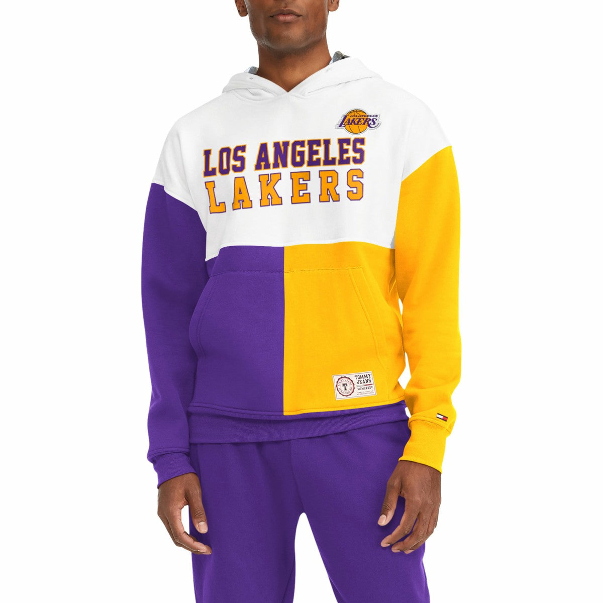 Los Angeles Lakers Tommy Jeans Andrew Split Pullover Hoodie