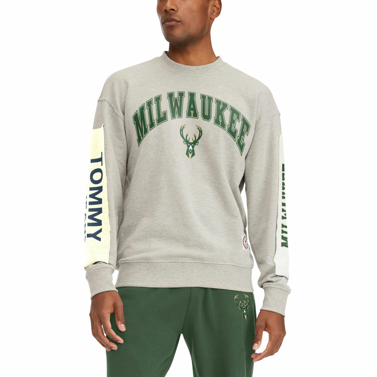 Milwaukee Bucks Tommy Jeans James Patch Pullover Sweatshirt