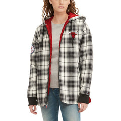 Chicago Bulls Tommy Jeans Women's Molly Flannel Full-Zip Hoodie