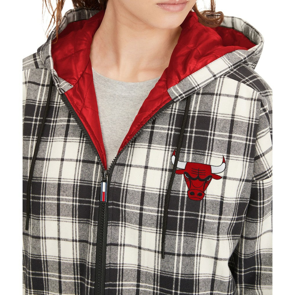 Chicago Bulls Tommy Jeans Women's Molly Flannel Full-Zip Hoodie
