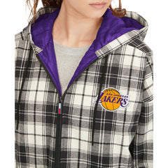 Los Angeles Lakers Tommy Jeans Women's Molly Flannel Full-Zip Hoodie