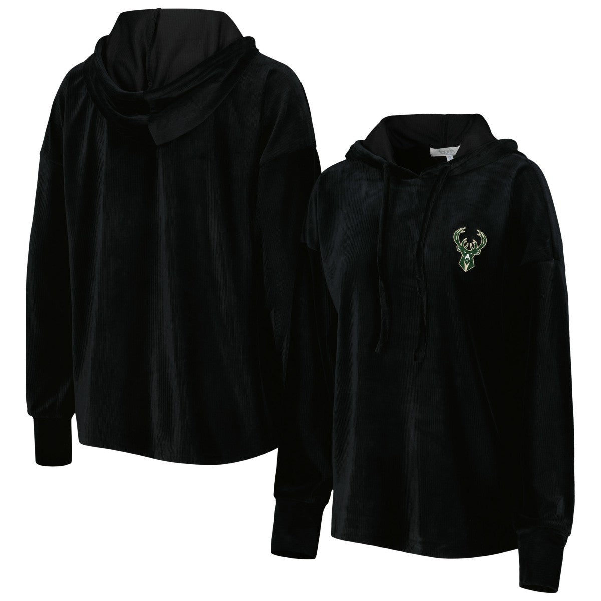 Milwaukee Bucks Touch Women's End Line Velour Pullover Hoodie
