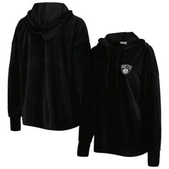 Brooklyn Nets Touch Women's End Line Velour Pullover Hoodie