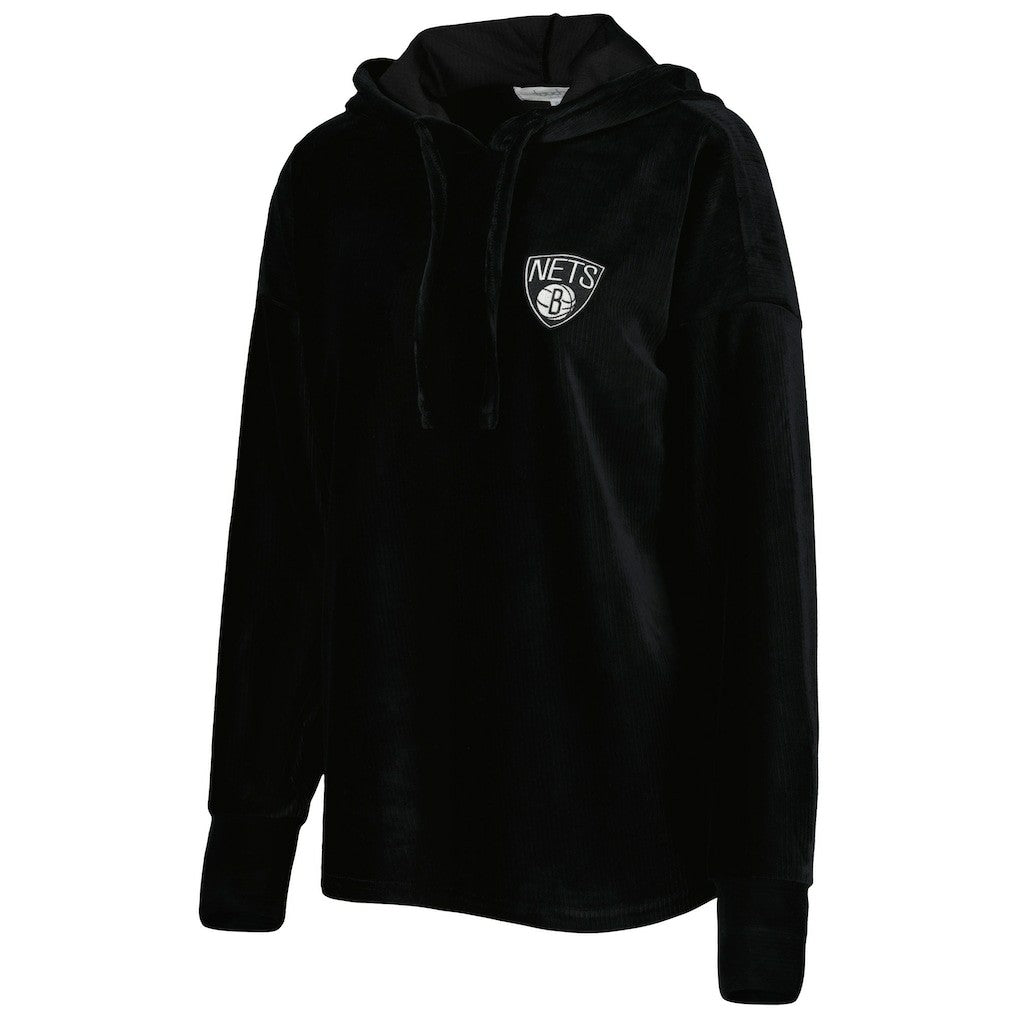 Brooklyn Nets Touch Women's End Line Velour Pullover Hoodie